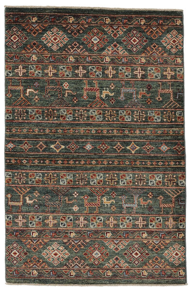  Shabargan Rug 89X135 Authentic
 Oriental Handknotted Black/Dark Brown (Wool, Afghanistan)
