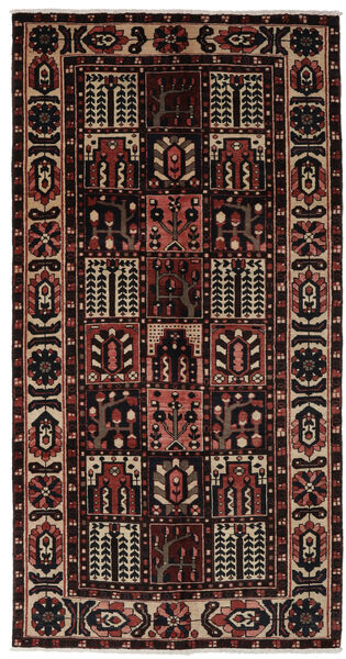  Bakhtiari Rug 150X292 Authentic
 Oriental Handknotted Runner
 Black/Dark Brown (Wool, Persia/Iran)