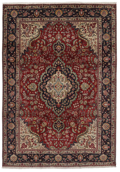  Tabriz Rug 207X297 Authentic
 Oriental Handknotted Black/Dark Brown (Wool, Persia/Iran)
