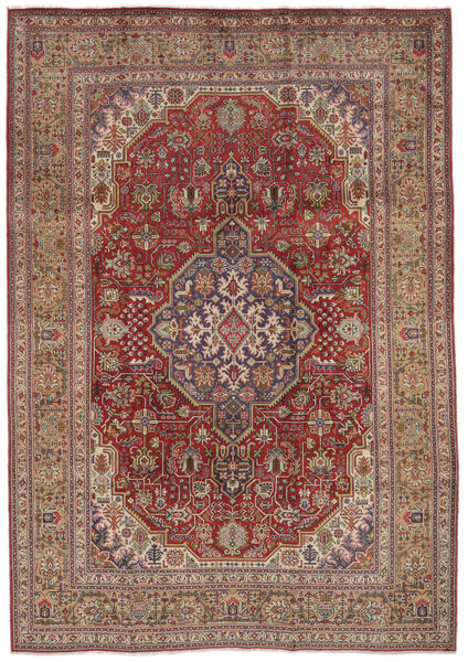  Tabriz Rug 209X297 Authentic
 Oriental Handknotted Dark Brown (Wool, Persia/Iran)