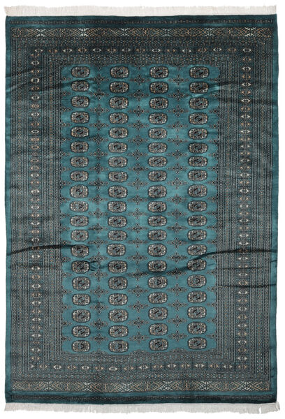  Pakistan Bokhara 2Ply Rug 187X262 Authentic
 Oriental Handknotted Black/Dark Turquoise 
 (Wool, Pakistan)