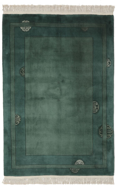  China 90 Line Rug 140X200 Authentic
 Oriental Handknotted Dark Green/Black (Wool, China)