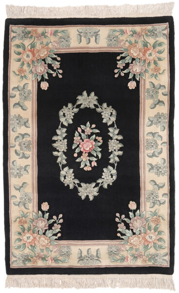  China 90 Line Rug 122X183 Authentic
 Oriental Handknotted Black/Light Brown (Wool, China)