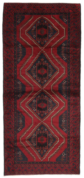  Baluch Rug 125X280 Authentic
 Oriental Handknotted Runner
 Black/Dark Red (Wool, )