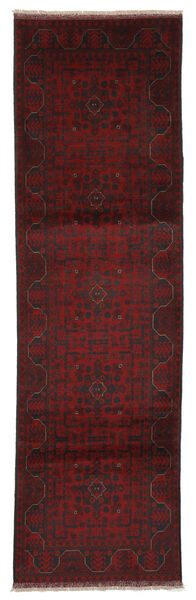  Afghan Khal Mohammadi Rug 84X297 Authentic
 Oriental Handknotted Runner
 Black/Beige (Wool, Afghanistan)