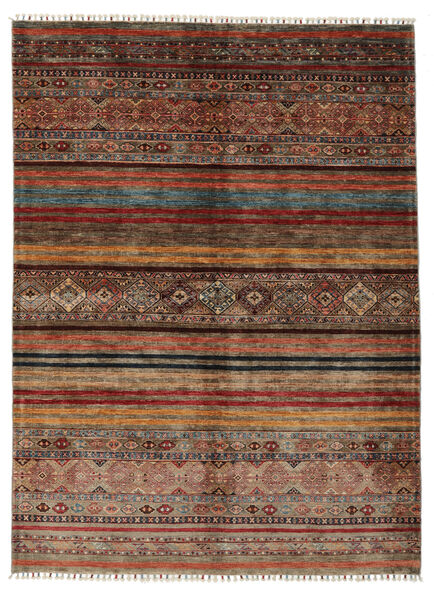  Shabargan Rug 179X243 Authentic
 Oriental Handknotted Dark Brown/Black (Wool, Afghanistan)