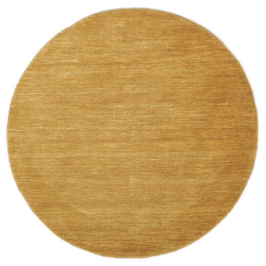  Handloom - Yellow Rug Ø 100 Modern Round White/Creme (Wool, India)