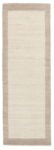 Handloom Frame 80X250 Small Natural White/Beige Plain (Single Colored) Runner Wool Rug Rug 