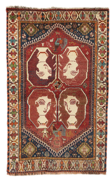  Qashqai Rug 106X168 Authentic
 Oriental Handknotted Dark Brown/Black (Wool, Persia/Iran)