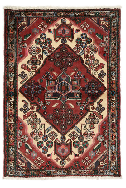 Hamadan Rug Rug 105X150 Black/Dark Red (Wool, Persia/Iran)