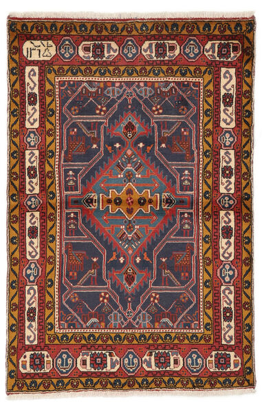  Hamadan Rug 108X163 Authentic
 Oriental Handknotted Black/Dark Brown (Wool, Persia/Iran)