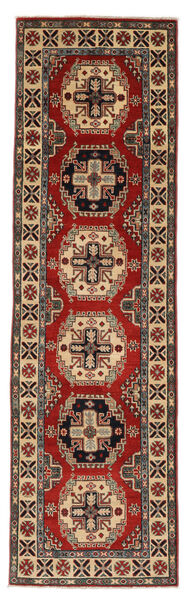  Kazak Rug 80X275 Authentic
 Oriental Handknotted Runner
 Dark Brown/Beige (Wool, Afghanistan)