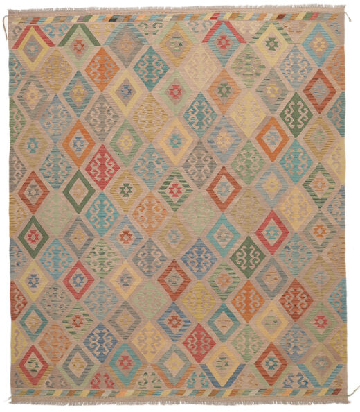  Kilim Afghan Old Style Rug 248X288 Authentic
 Oriental Handwoven Brown/Dark Brown (Wool, Afghanistan)