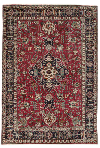  Tabriz Rug 200X293 Authentic
 Oriental Handknotted Black/Dark Brown (Wool, Persia/Iran)