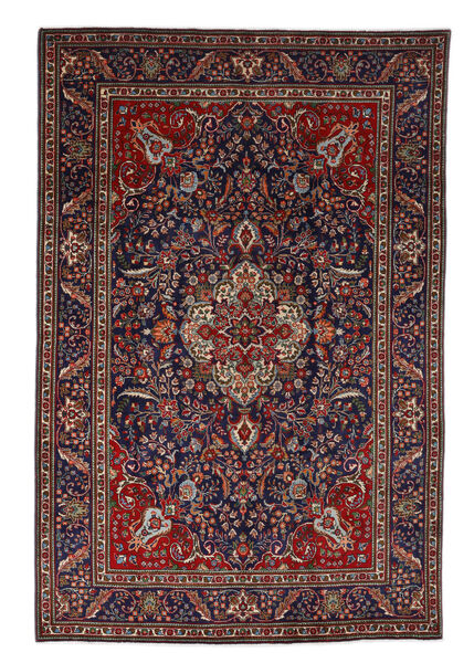  Tabriz Rug 203X304 Authentic
 Oriental Handknotted Black/Dark Brown (Wool, Persia/Iran)