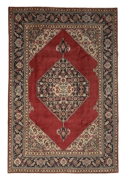  Tabriz Rug 205X305 Authentic
 Oriental Handknotted Dark Brown/Black (Wool, Persia/Iran)