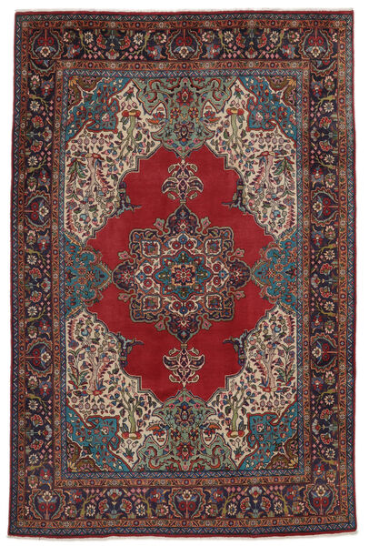  Tabriz Rug 206X314 Authentic
 Oriental Handknotted Black/Dark Brown (Wool, Persia/Iran)