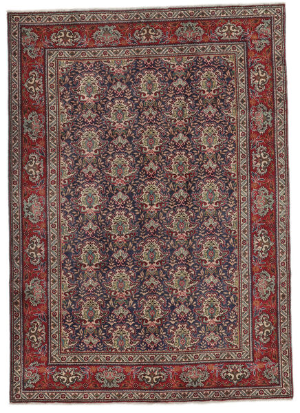  Tabriz Rug 208X290 Authentic
 Oriental Handknotted Dark Brown/Black (Wool, Persia/Iran)