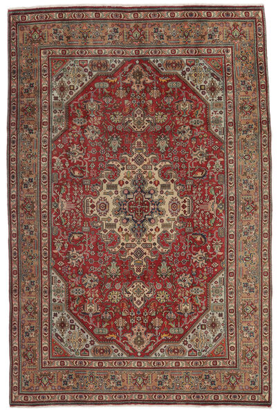  Tabriz Rug 197X295 Authentic
 Oriental Handknotted Dark Brown/Black (Wool, Persia/Iran)