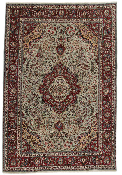  Tabriz Rug 195X290 Authentic
 Oriental Handknotted Black/Dark Brown (Wool, Persia/Iran)