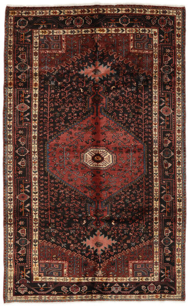158X253 Hamadan Rug Rug Oriental Black/Dark Red (Wool, Persia/Iran)