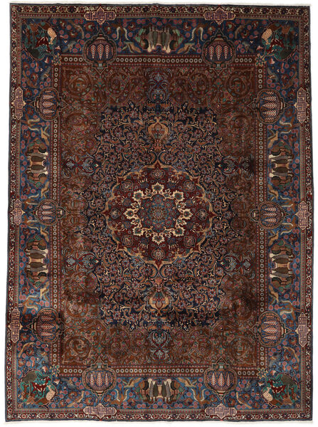  Kashmar Rug 294X388 Authentic
 Oriental Handknotted Black/Dark Brown Large (Wool, Persia/Iran)