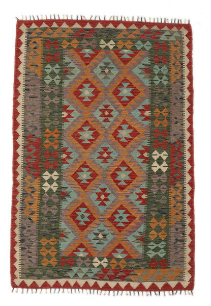  Kilim Afghan Old Style Rug 125X184 Authentic
 Oriental Handwoven Dark Brown/White/Creme (Wool, Afghanistan)
