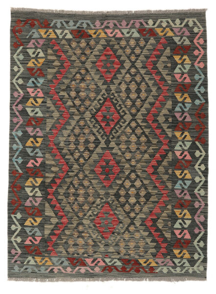 Kilim Afghan Old Style Rug 133X176 Authentic
 Oriental Handwoven Black/Dark Brown (Wool, Afghanistan)