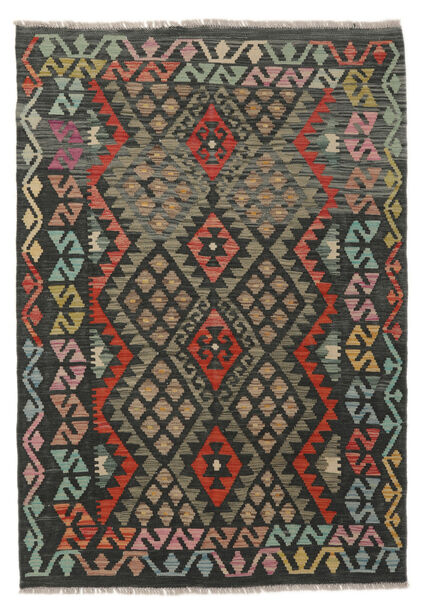  Kilim Afghan Old Style Rug 123X173 Authentic
 Oriental Handwoven Black/Dark Brown (Wool, Afghanistan)