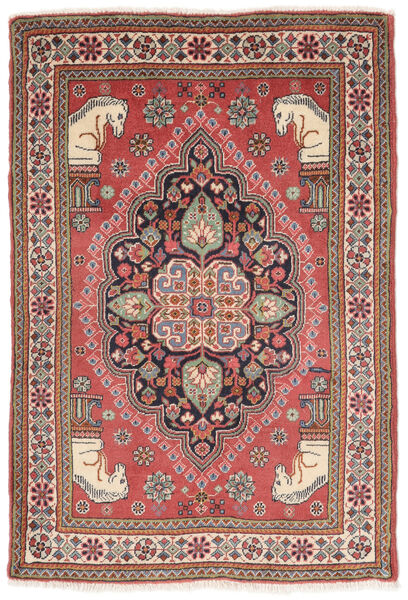  Afshar/Sirjan Rug 71X105 Authentic
 Oriental Handknotted Crimson Red/Dark Brown (Wool, Persia/Iran)