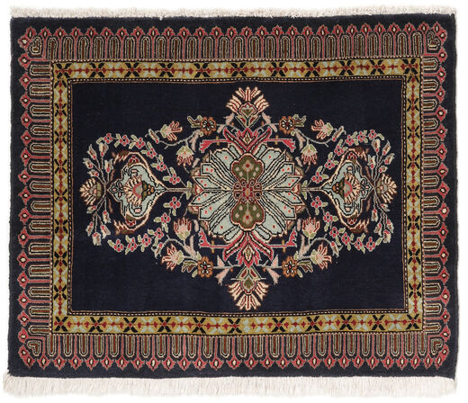Kashmar Fine Rug Rug 68X87 Black/Brown (Wool, Persia/Iran)