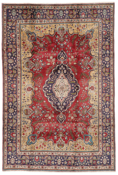  Tabriz Rug 200X294 Authentic
 Oriental Handknotted Dark Brown/Black (Wool, Persia/Iran)