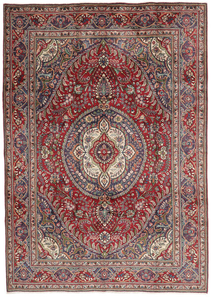  Tabriz Rug 207X286 Authentic
 Oriental Handknotted Dark Brown/Dark Red (Wool, Persia/Iran)