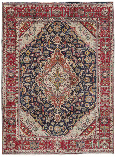  Tabriz Rug 222X295 Authentic
 Oriental Handknotted Dark Brown/Dark Grey (Wool, Persia/Iran)