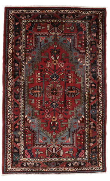  Hamadan Rug 110X175 Authentic
 Oriental Handknotted Black/Dark Brown (Wool, Persia/Iran)