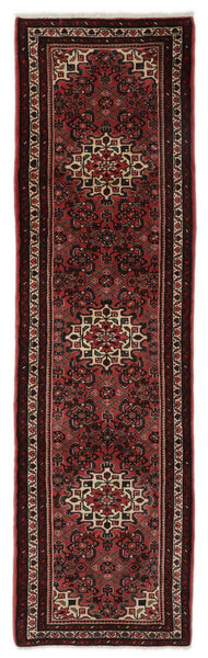  Persian Hamadan Rug 77X282 Black/Dark Red 