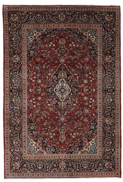  Keshan Rug 197X300 Authentic
 Oriental Handknotted Black/Dark Brown (Wool, Persia/Iran)