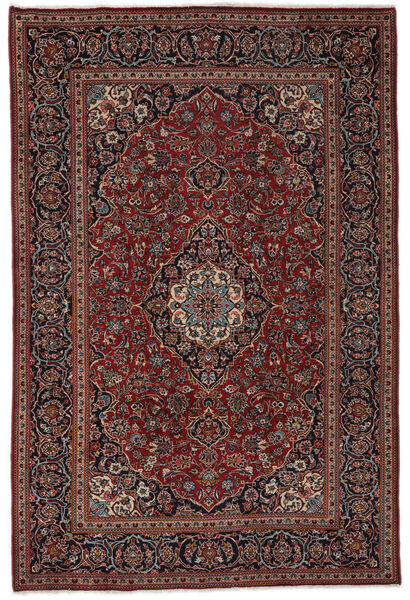 Keshan Rug 199X301 Authentic
 Oriental Handknotted Black/Dark Brown (Wool, Persia/Iran)