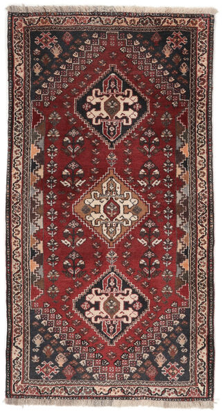  Qashqai Rug 83X157 Authentic
 Oriental Handknotted Runner
 Black/Dark Brown (Wool, Persia/Iran)