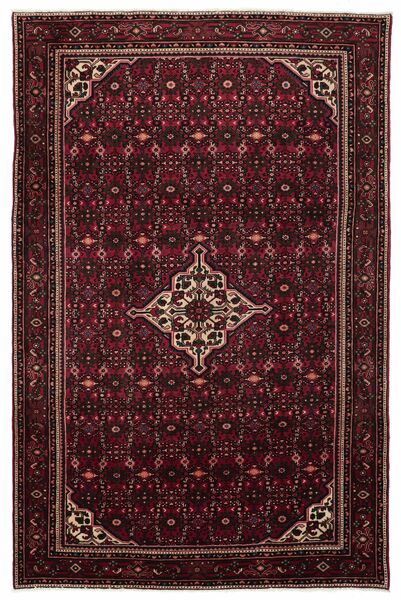  Oriental Hosseinabad Rug Rug 205X300 Black/Dark Red (Wool, Persia/Iran)