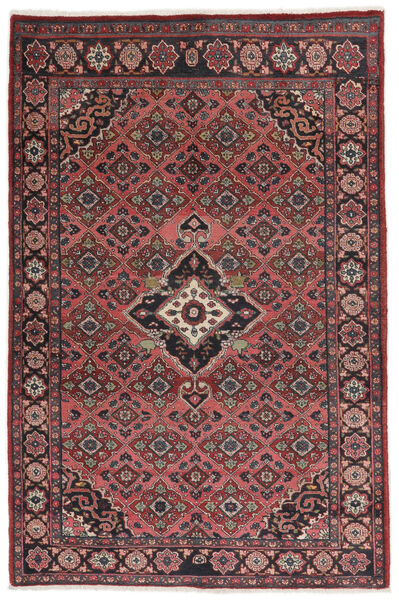 Handknotted Meimeh Rug 128X198 Persian Wool Rug Dark Red/Black Small Rug 