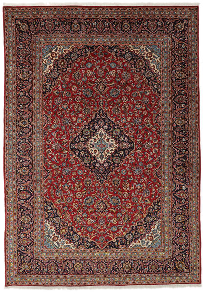  Keshan Rug 246X352 Authentic
 Oriental Handknotted Dark Brown/Black (Wool, Persia/Iran)