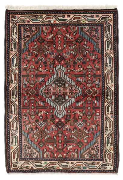  Hamadan Rug 100X142 Authentic
 Oriental Handknotted Black/Dark Brown (Wool, Persia/Iran)