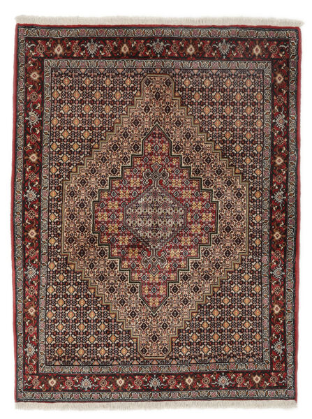  Persian Senneh Rug Rug 127X163 Black/Brown (Wool, Persia/Iran)
