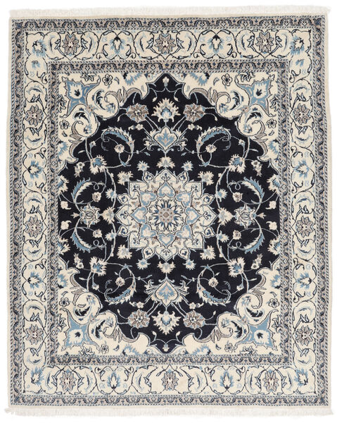  Nain Rug 198X244 Authentic
 Oriental Handknotted Black/Dark Grey (Wool, Persia/Iran)