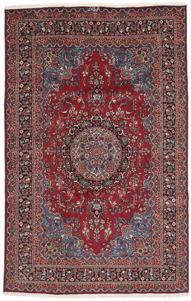  Mashad Rug 191X297 Authentic
 Oriental Handknotted Black/Dark Brown (Wool, Persia/Iran)