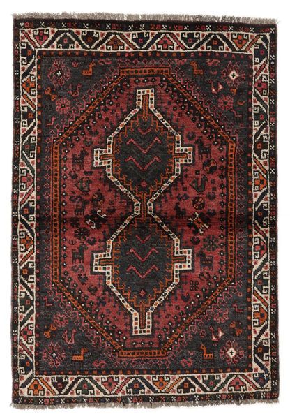  Shiraz Rug 107X155 Authentic
 Oriental Handknotted Black/Dark Brown (Wool, Persia/Iran)