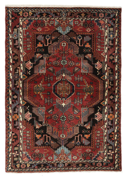  Hamadan Rug 111X156 Authentic
 Oriental Handknotted Black/Dark Brown (Wool, Persia/Iran)