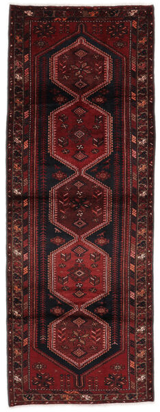  Oriental Hamadan Rug Rug 103X282 Runner
 Black/Dark Red (Wool, Persia/Iran)
