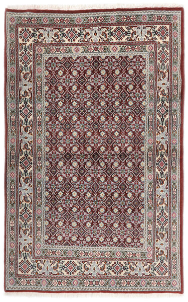  Moud Rug 92X145 Authentic
 Oriental Handknotted Dark Grey/Dark Brown (Wool/Silk, Persia/Iran)